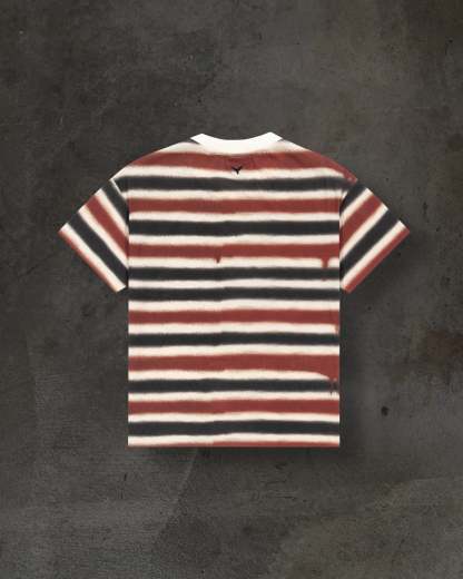 BLOODY STRIPED TEE (CREME)-IYAMIUIO