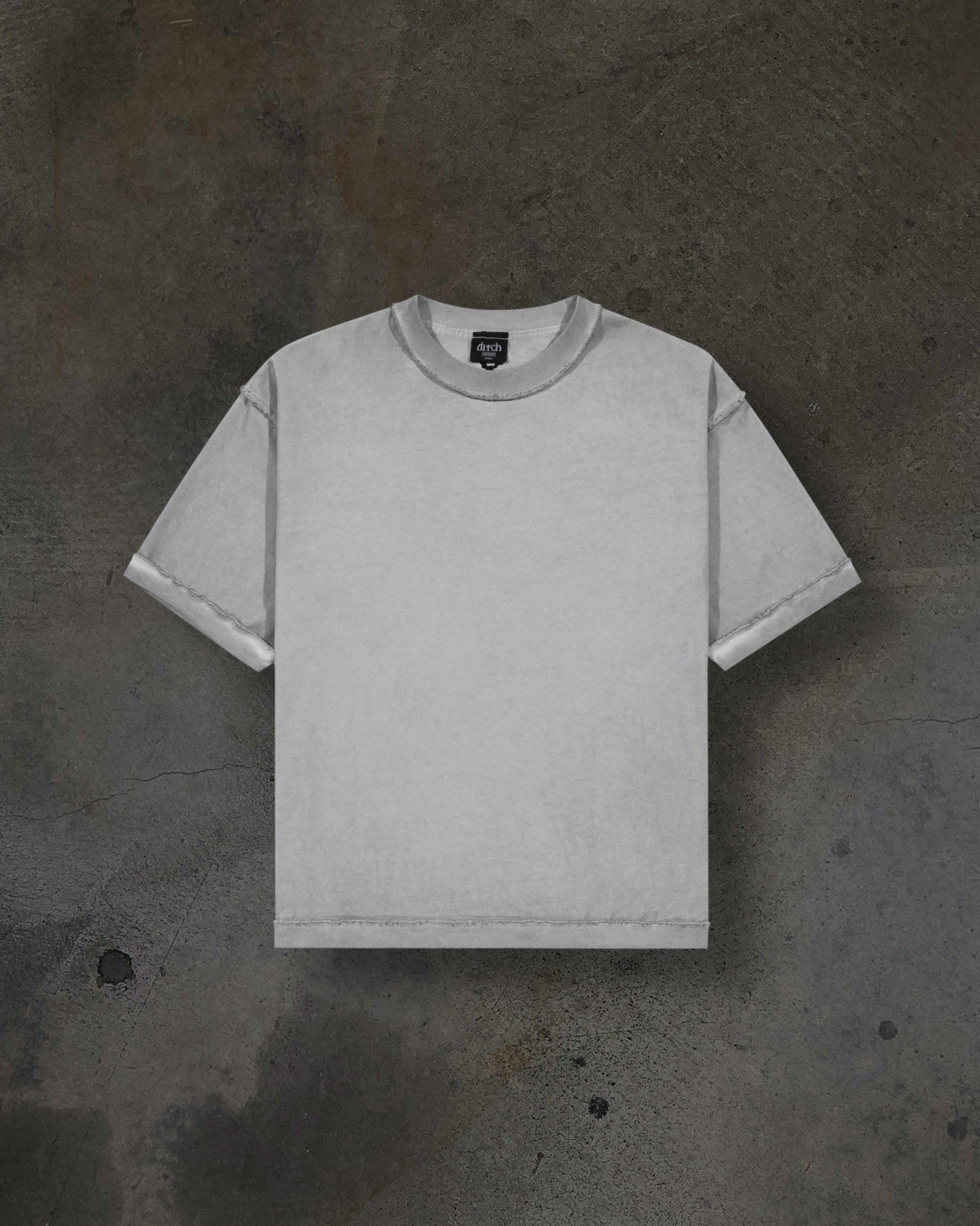HEAVY BLANK TEE (DYED GREY)-IYAMIUIO