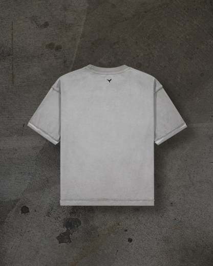 HEAVY BLANK TEE (DYED GREY)-IYAMIUIO