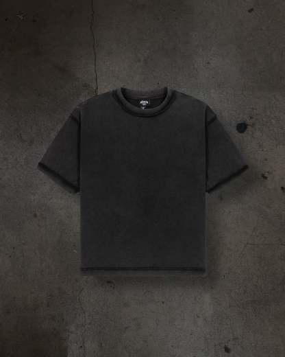 HEAVY BLANK TEE (COAL)-IYAMIUIO