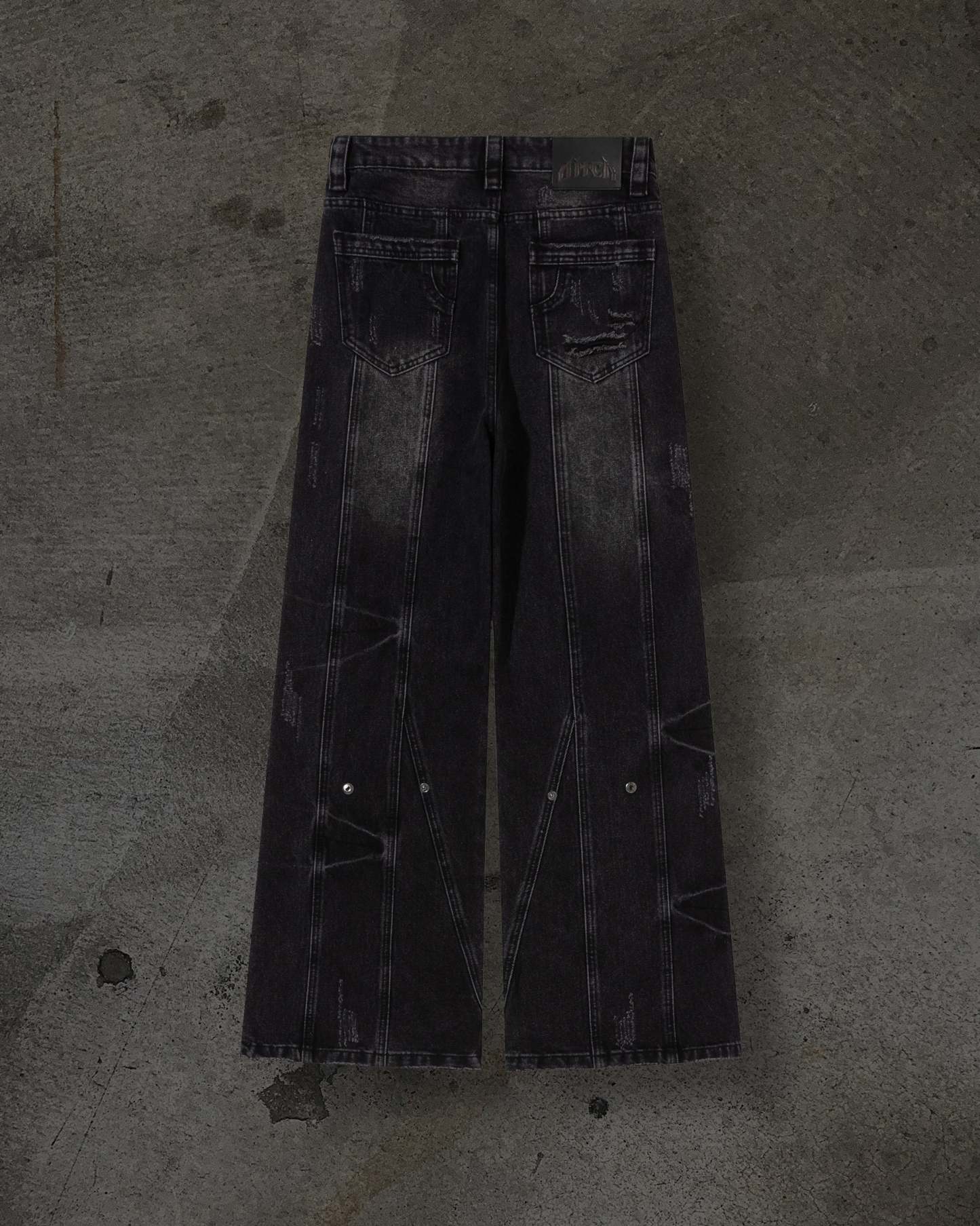 CHEETAH TORN DENIM (COAL)-IYAMIUIO