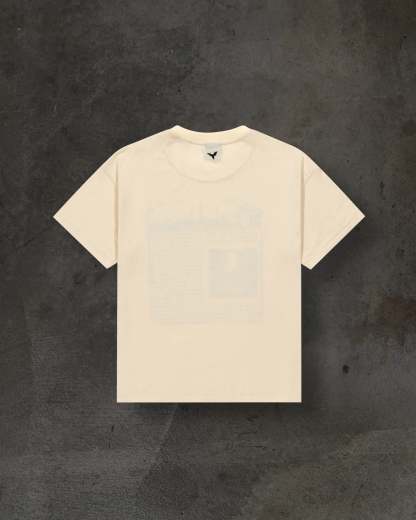 DEVASTATING NEWS TEE (CREME)-IYAMIUIO