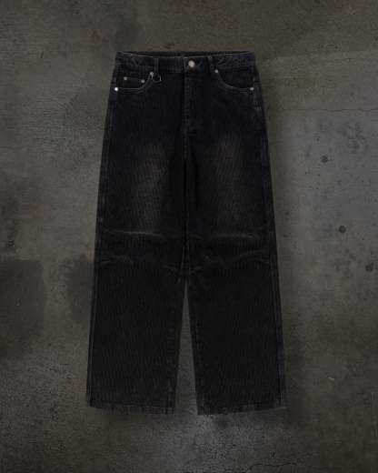 DITCH CORDUROYS (COAL)-IYAMIUIO