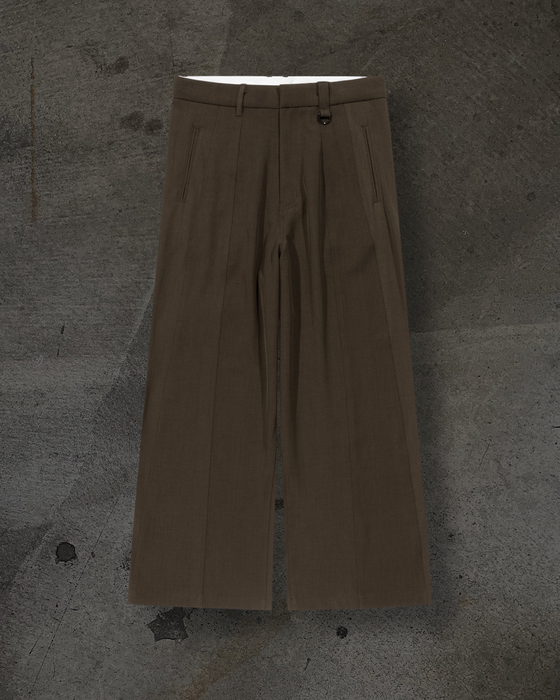 WIDE-LEG DRESS PANTS (MOCHA)-IYAMIUIO