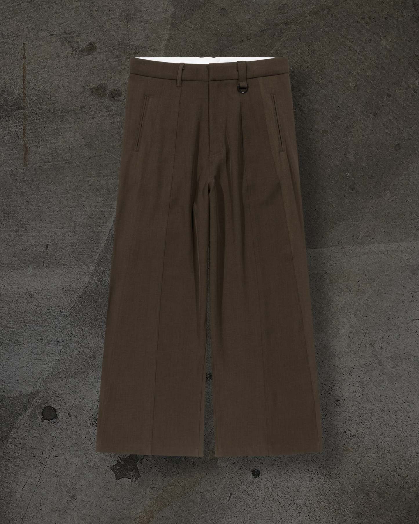 WIDE-LEG DRESS PANTS (MOCHA)-IYAMIUIO