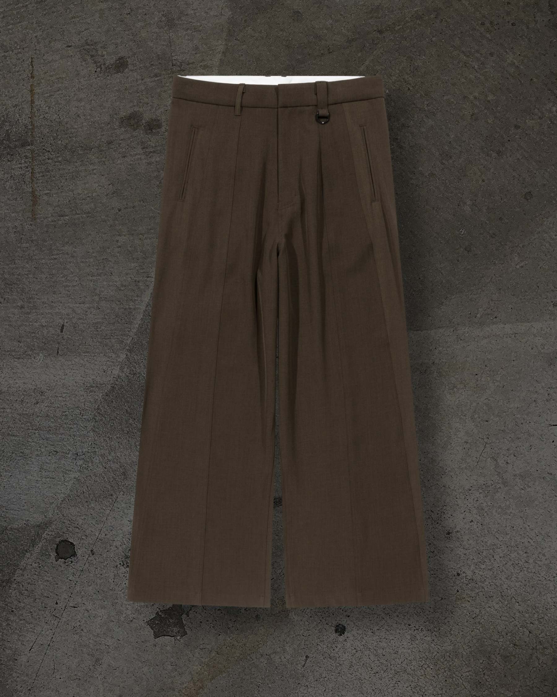 WIDE-LEG DRESS PANTS (MOCHA)-IYAMIUIO