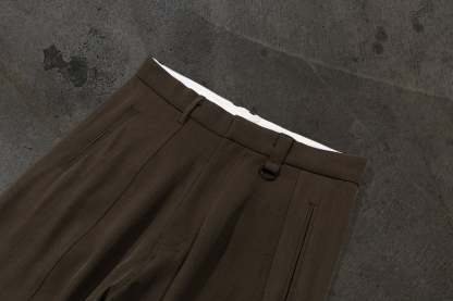 WIDE-LEG DRESS PANTS (MOCHA)-IYAMIUIO