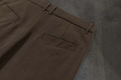 WIDE-LEG DRESS PANTS (MOCHA)-IYAMIUIO