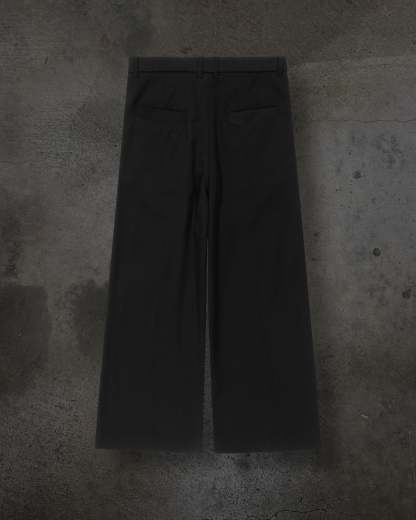 WIDE-LEG DRESS PANTS (NOIR)-IYAMIUIO