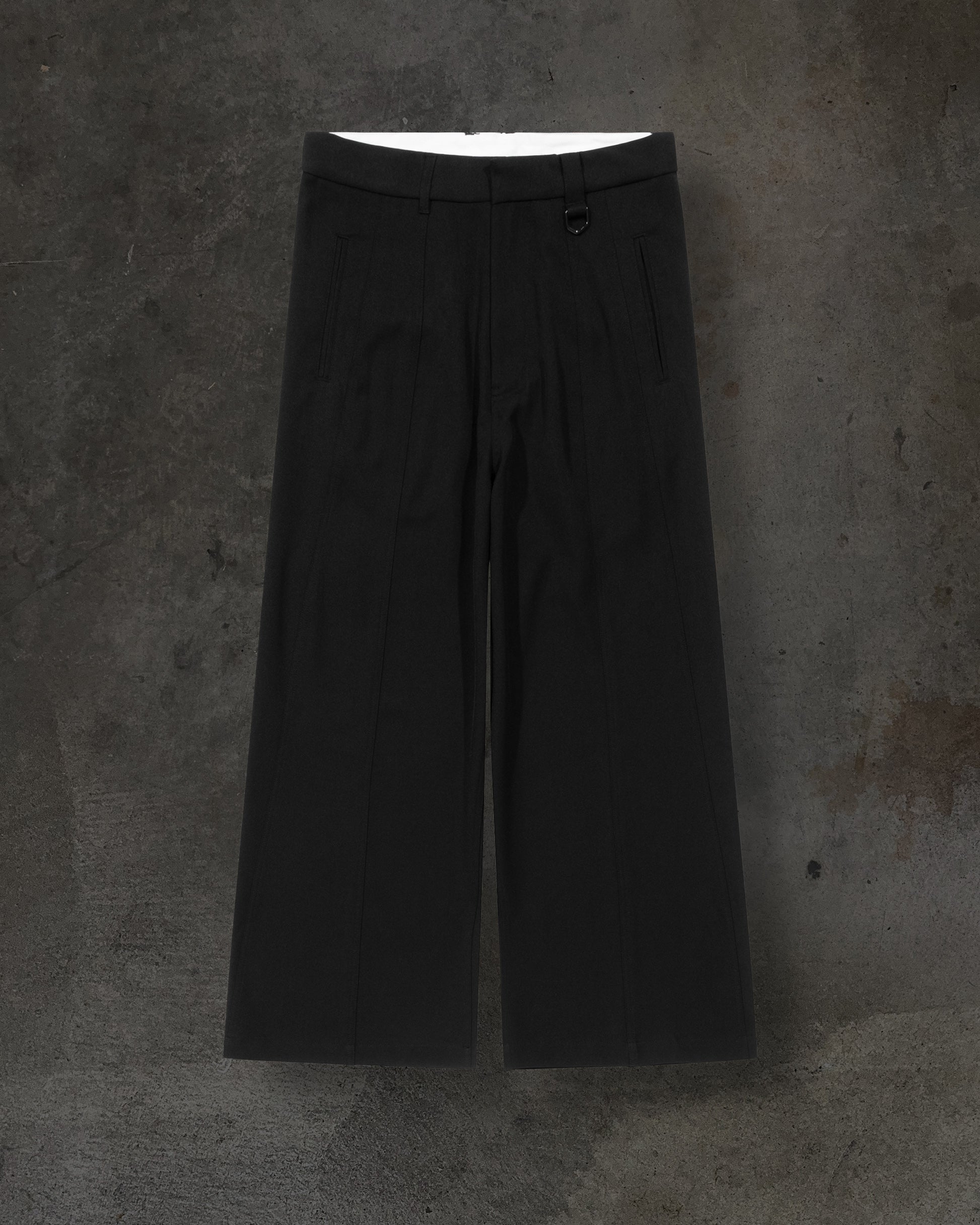 WIDE-LEG DRESS PANTS (NOIR)-IYAMIUIO