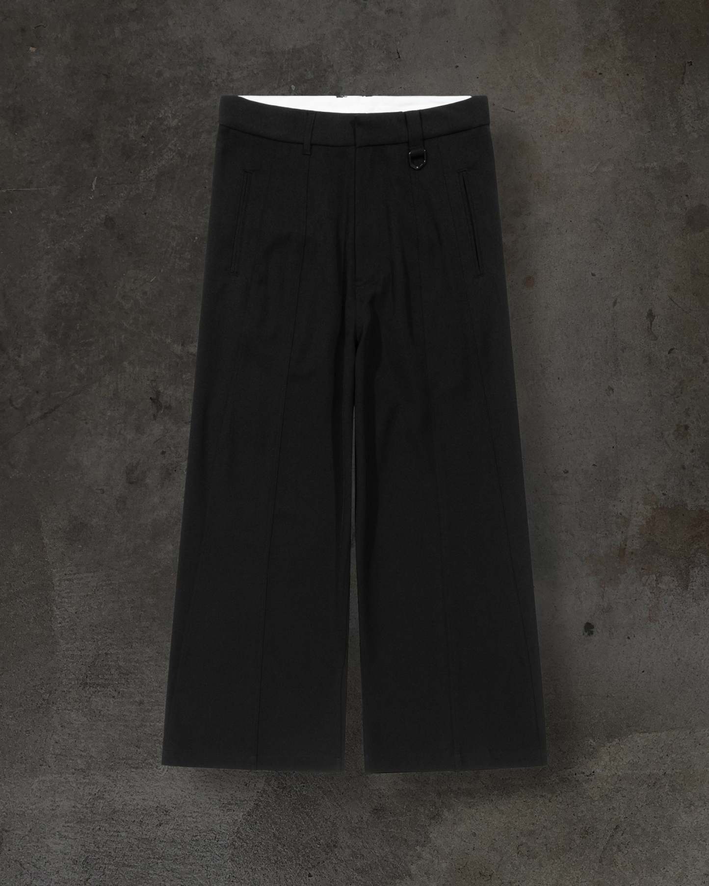 WIDE-LEG DRESS PANTS (NOIR)-IYAMIUIO
