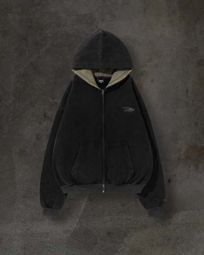 ATHLETIC ZIPUP (COAL/ASH)-IYAMIUIO