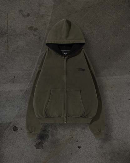 ATHLETIC ZIPUP (ASH)-IYAMIUIO