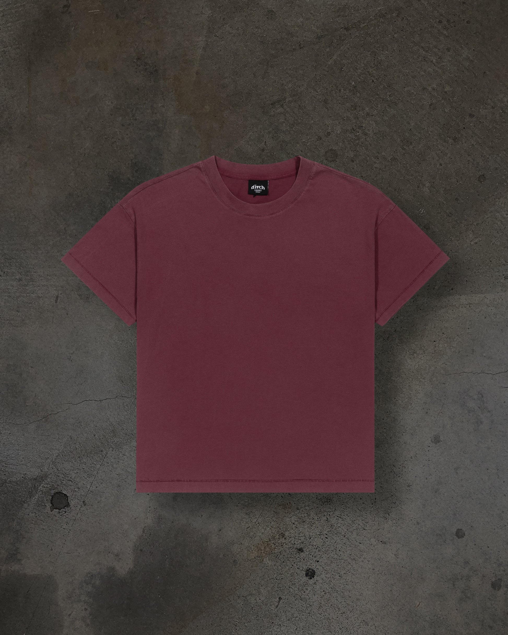 CROPPED BLANK TEE (CRIMSON)-IYAMIUIO