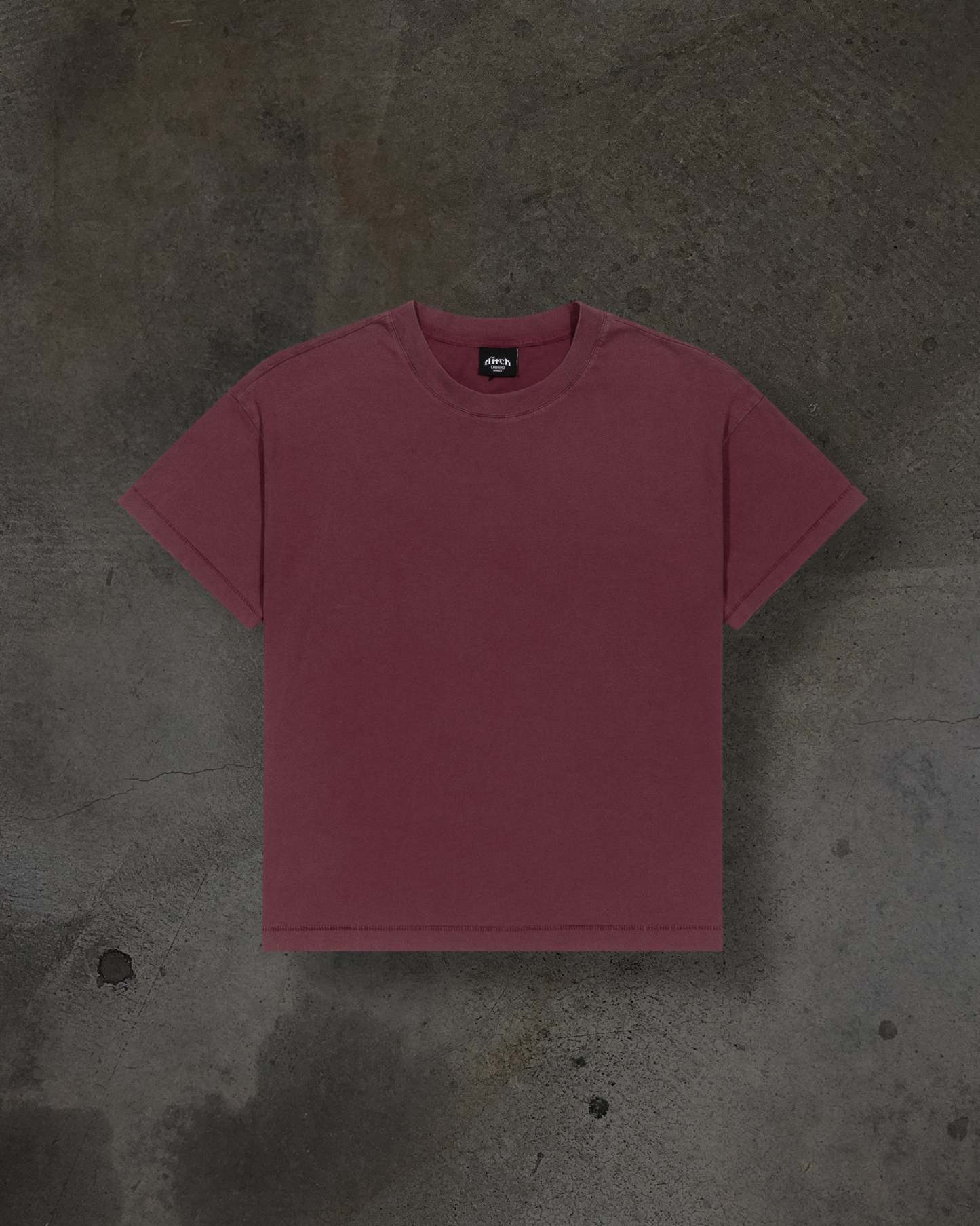CROPPED BLANK TEE (CRIMSON)-IYAMIUIO