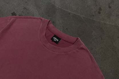 CROPPED BLANK TEE (CRIMSON)-IYAMIUIO