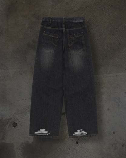 BAGGY DENIM (NOIR)-IYAMIUIO