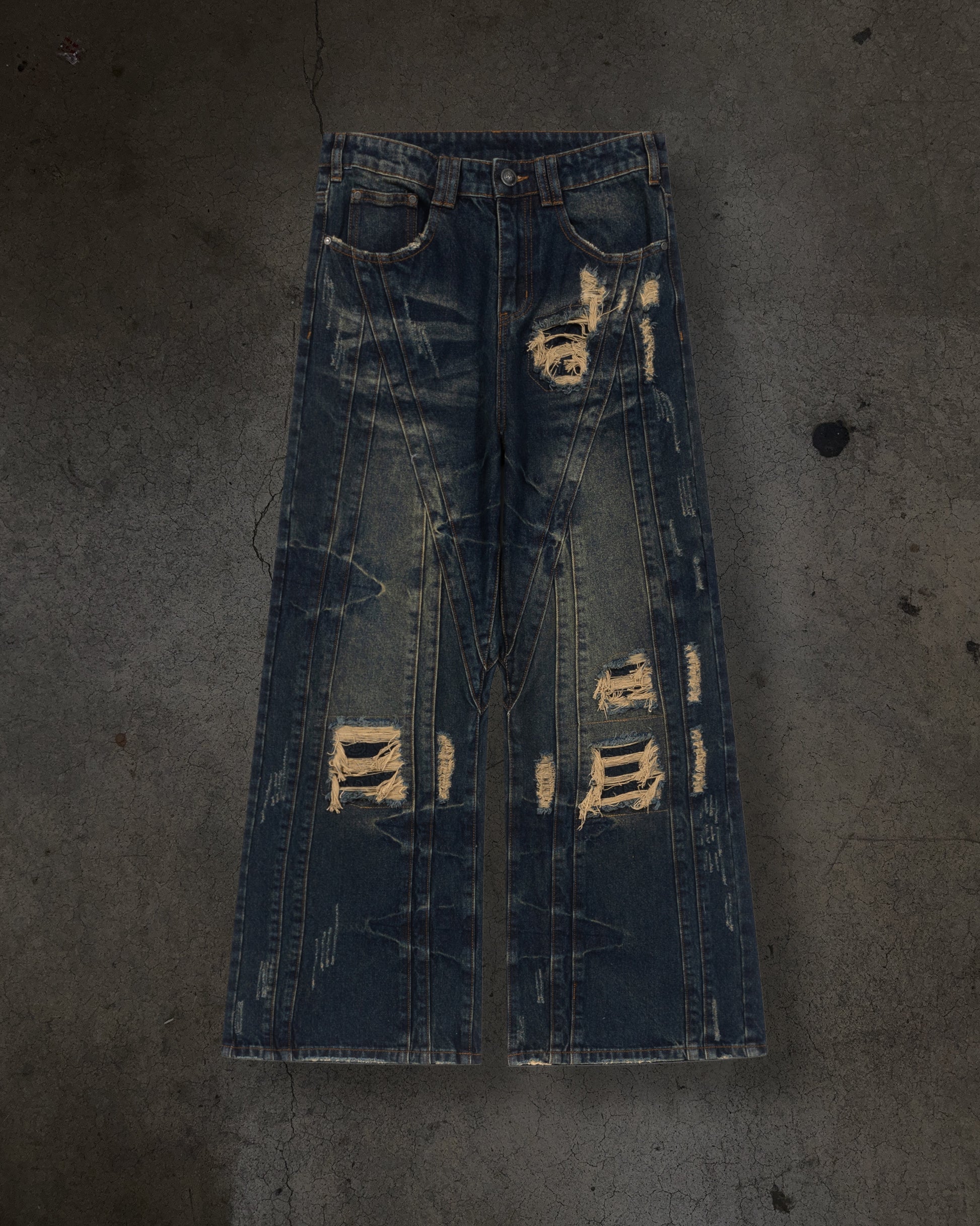 CORVIDITCH RIPPED DENIM (NAVY)-IYAMIUIO