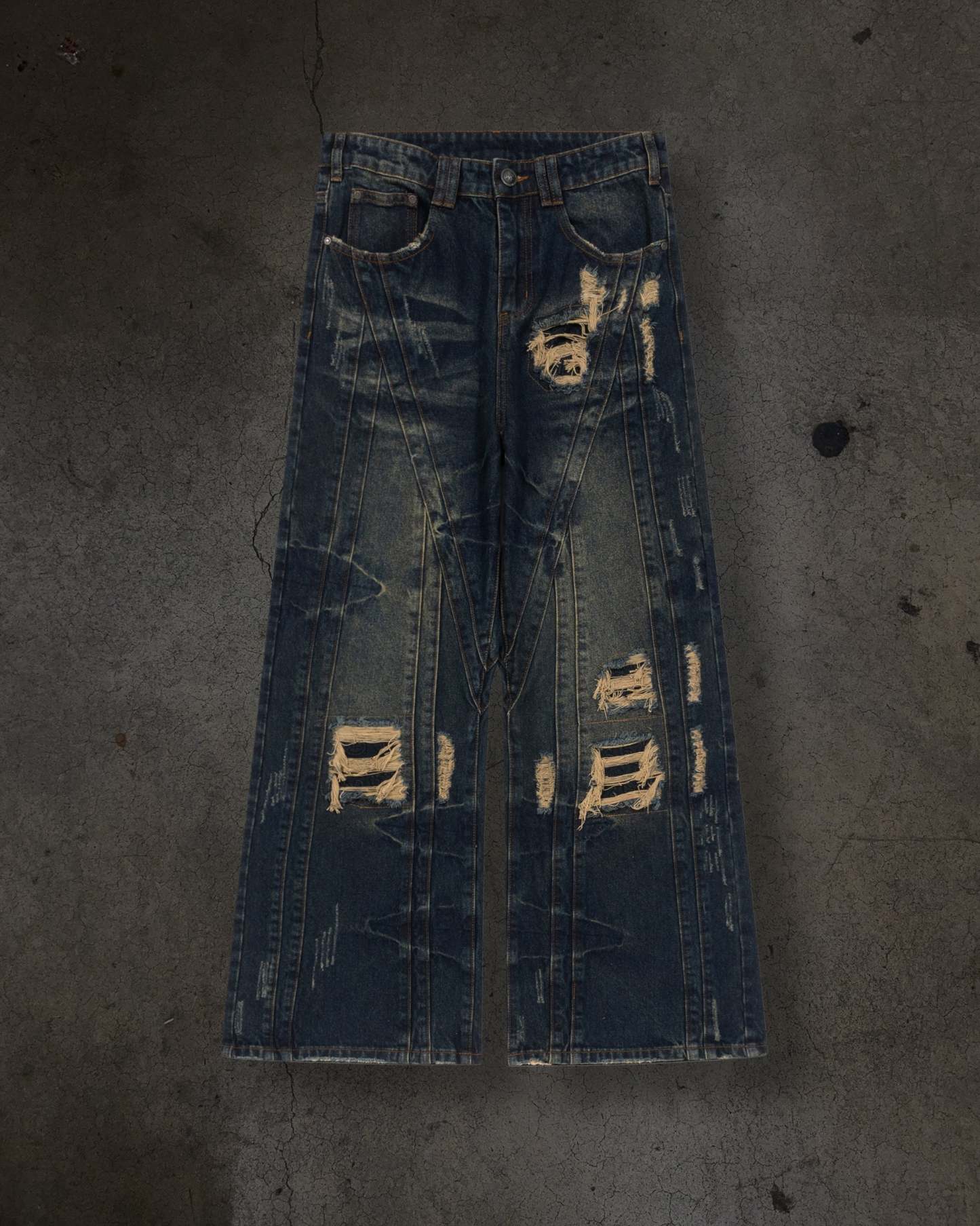 CORVIDITCH RIPPED DENIM (NAVY)-IYAMIUIO