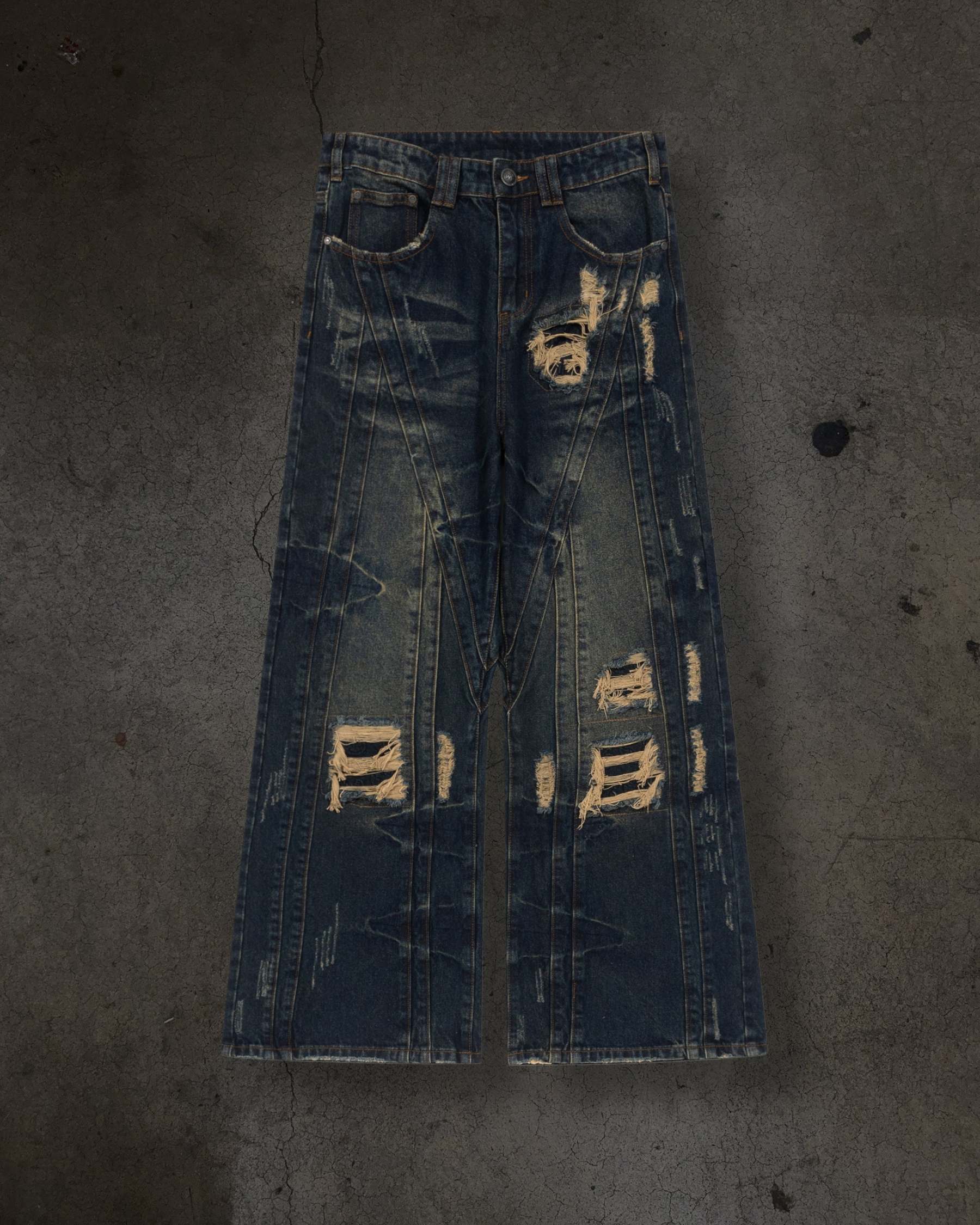 CORVIDITCH RIPPED DENIM (NAVY)-IYAMIUIO