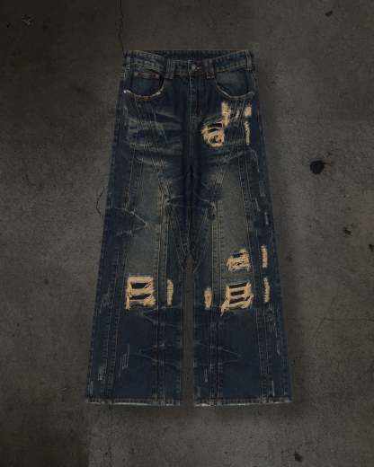 CORVIDITCH RIPPED DENIM (NAVY)-IYAMIUIO