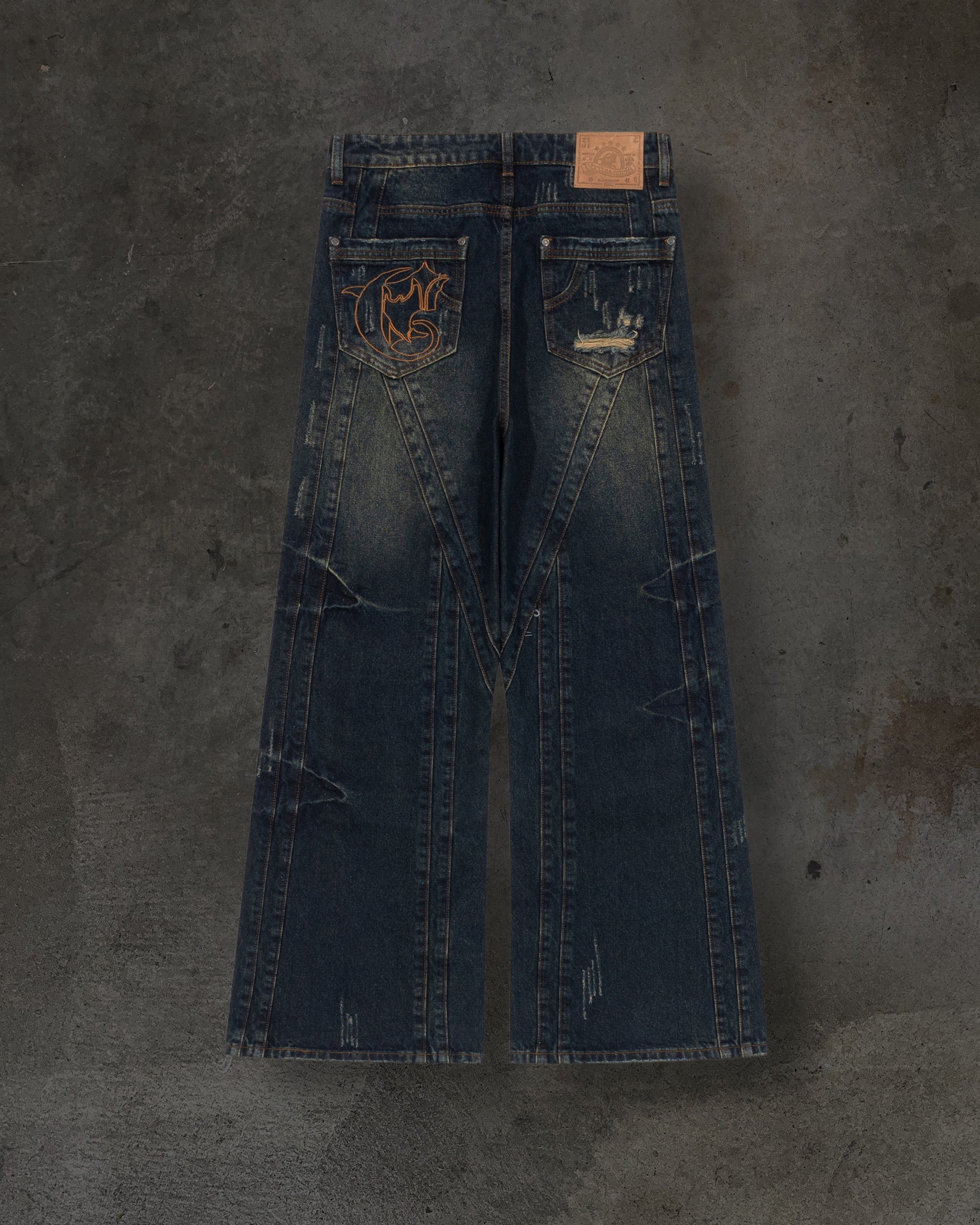 CORVIDITCH RIPPED DENIM (NAVY)-IYAMIUIO