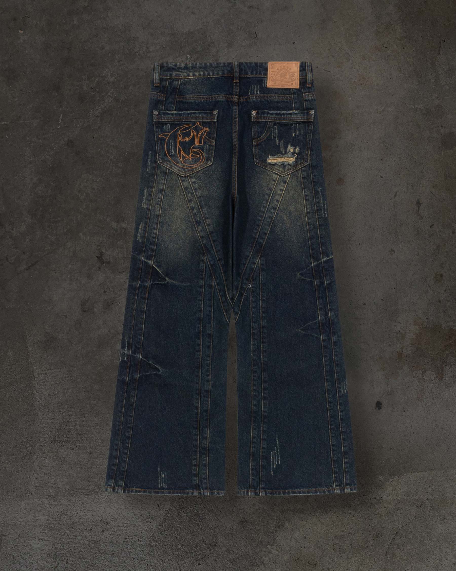 CORVIDITCH RIPPED DENIM (NAVY)-IYAMIUIO