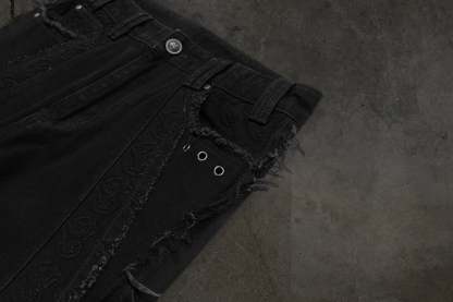 CORVIDITCH EMBOSSED DENIM (NOIR)-IYAMIUIO