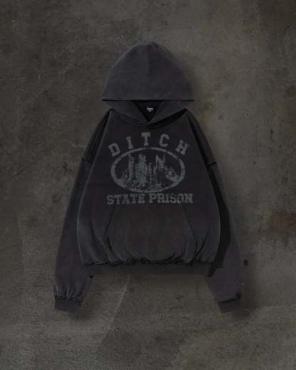 DITCH STATE PRISON PULLOVER (COAL)-IYAMIUIO