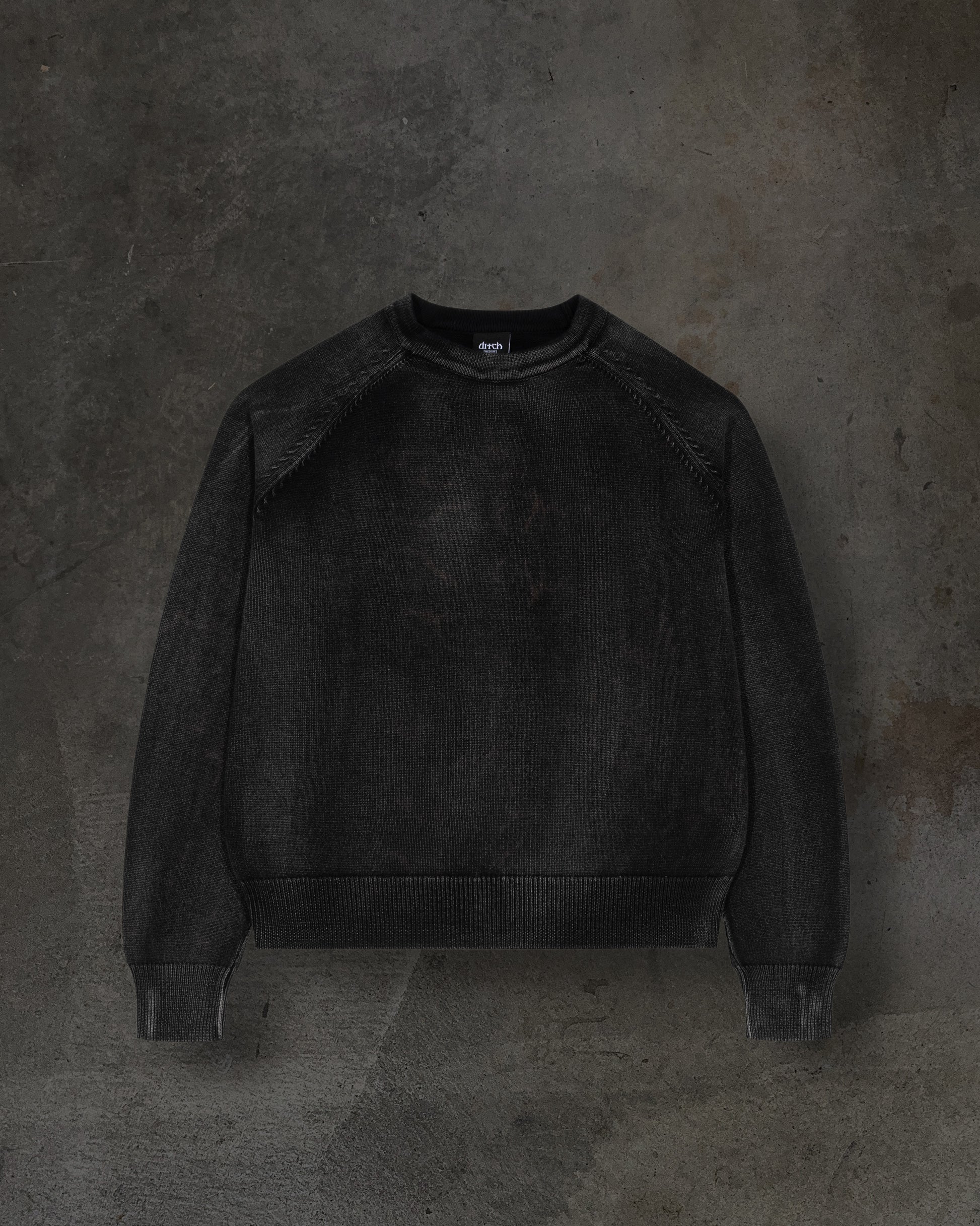 KNITTED SWEATER (COAL)-IYAMIUIO