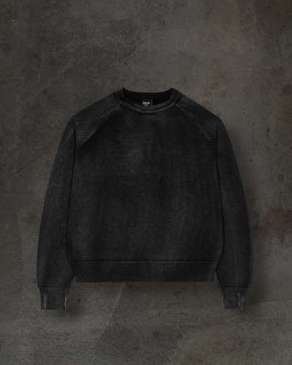 KNITTED SWEATER (COAL)-IYAMIUIO