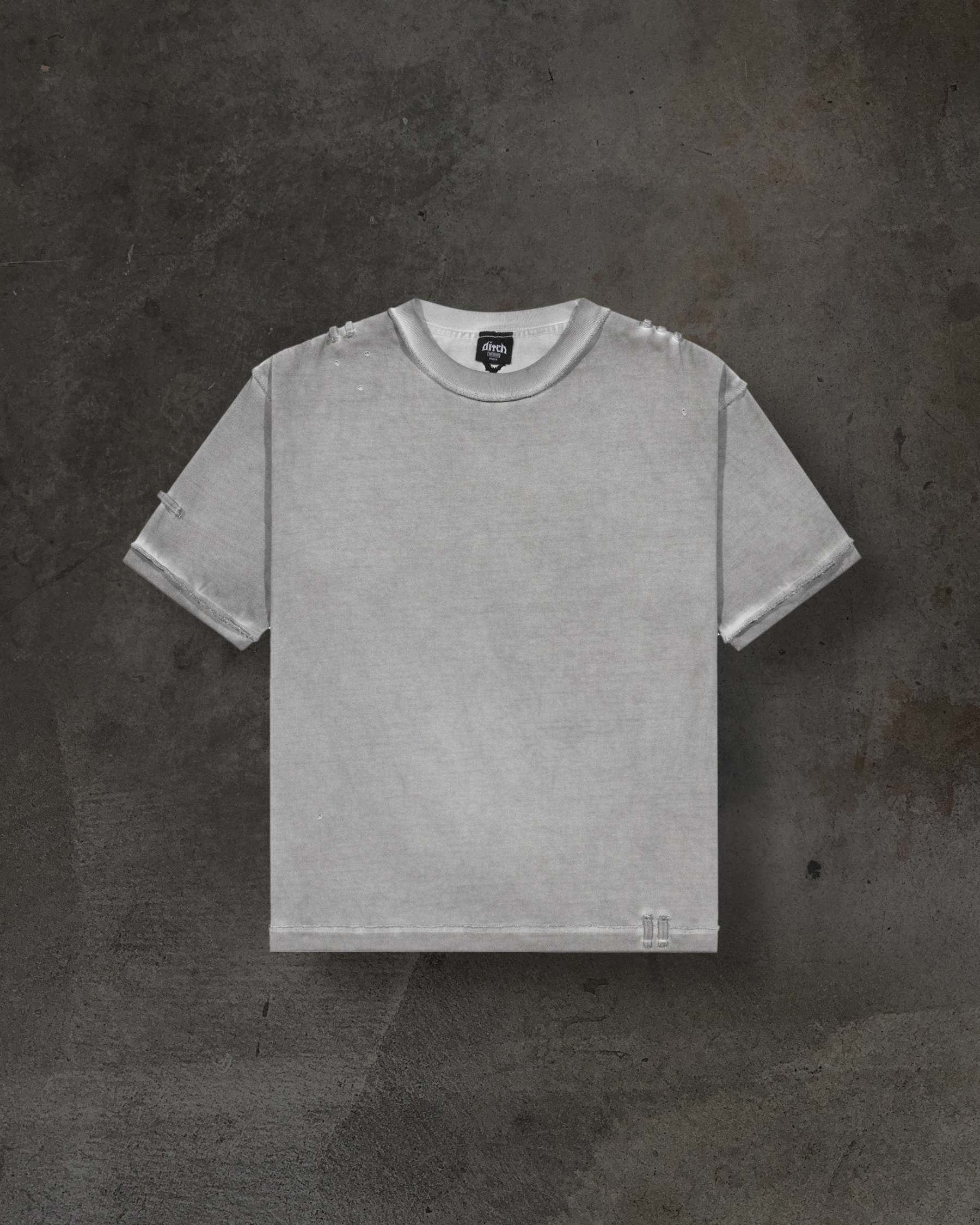 HOOK TEE (DYED GREY)-IYAMIUIO