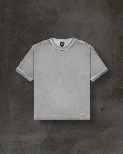 HOOK TEE (DYED GREY)-IYAMIUIO