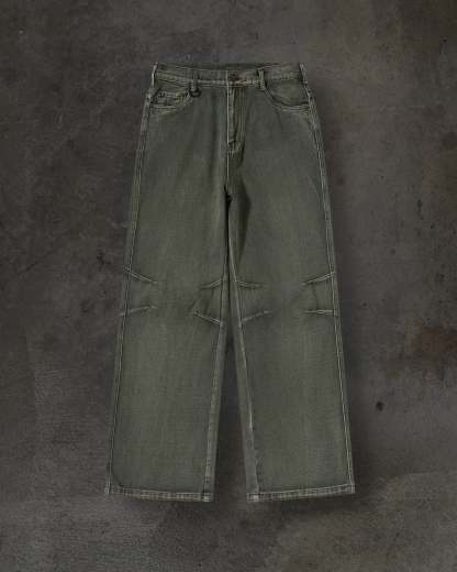 BASIC DENIM (OLIVE)-IYAMIUIO