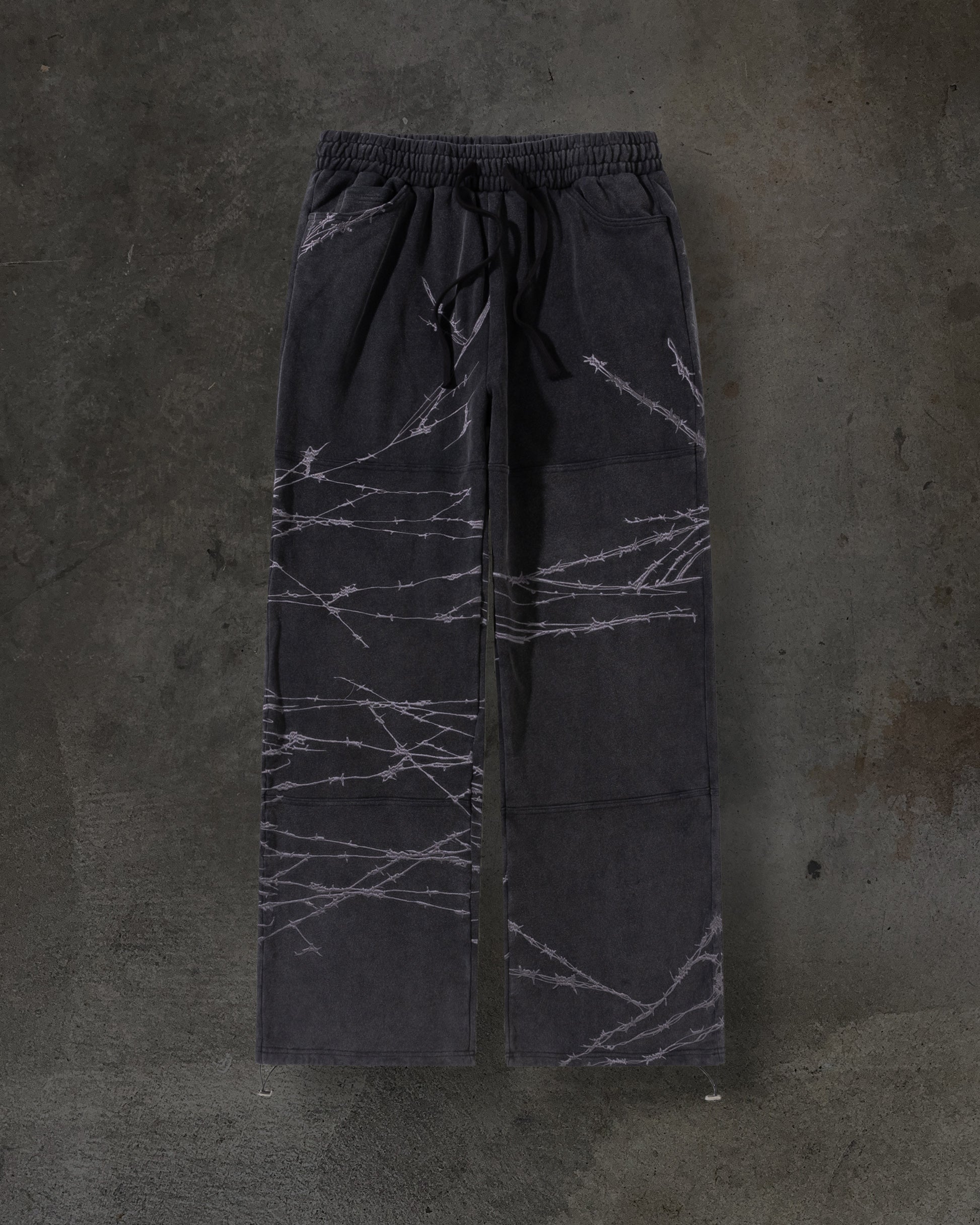 BARBED WIRE SWEATPANTS (COAL)-IYAMIUIO