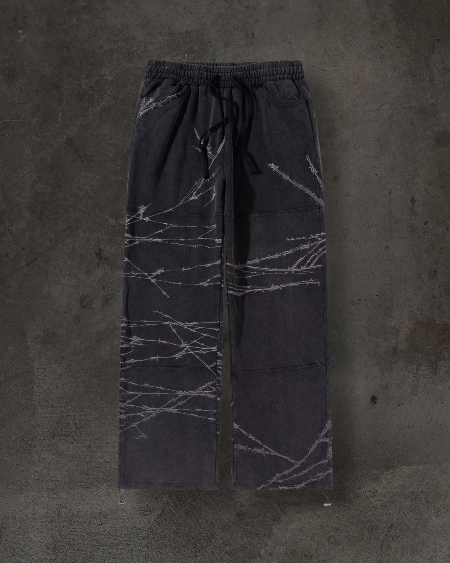 BARBED WIRE SWEATPANTS (COAL)-IYAMIUIO