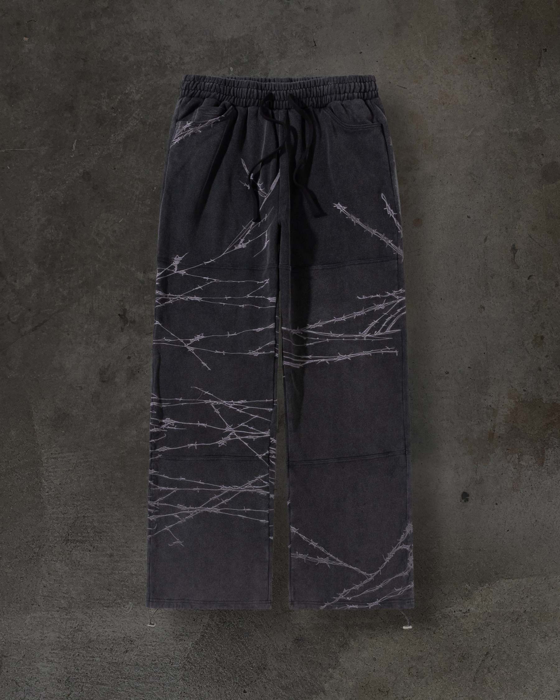 BARBED WIRE SWEATPANTS (COAL)-IYAMIUIO