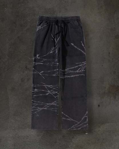 BARBED WIRE SWEATPANTS (COAL)-IYAMIUIO