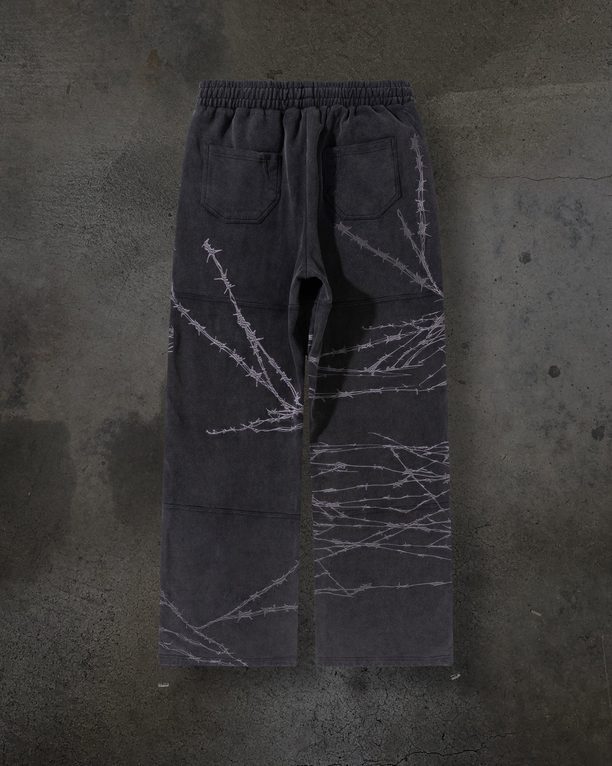 BARBED WIRE SWEATPANTS (COAL)-IYAMIUIO