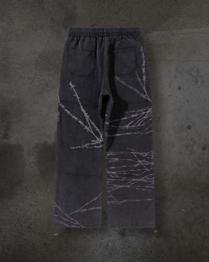 BARBED WIRE SWEATPANTS (COAL)-IYAMIUIO