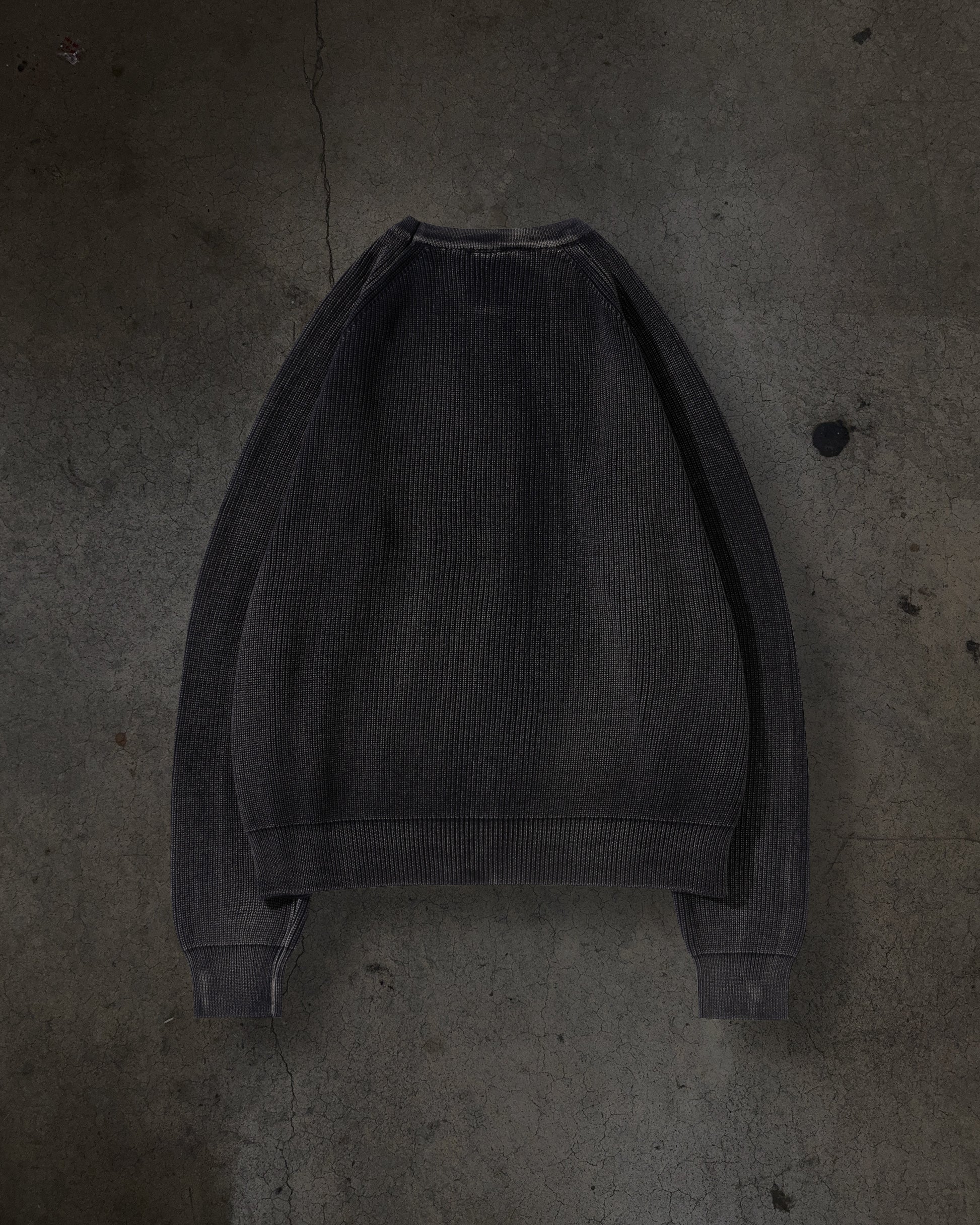 RIBBED KNIT SWEATER (COAL)-IYAMIUIO