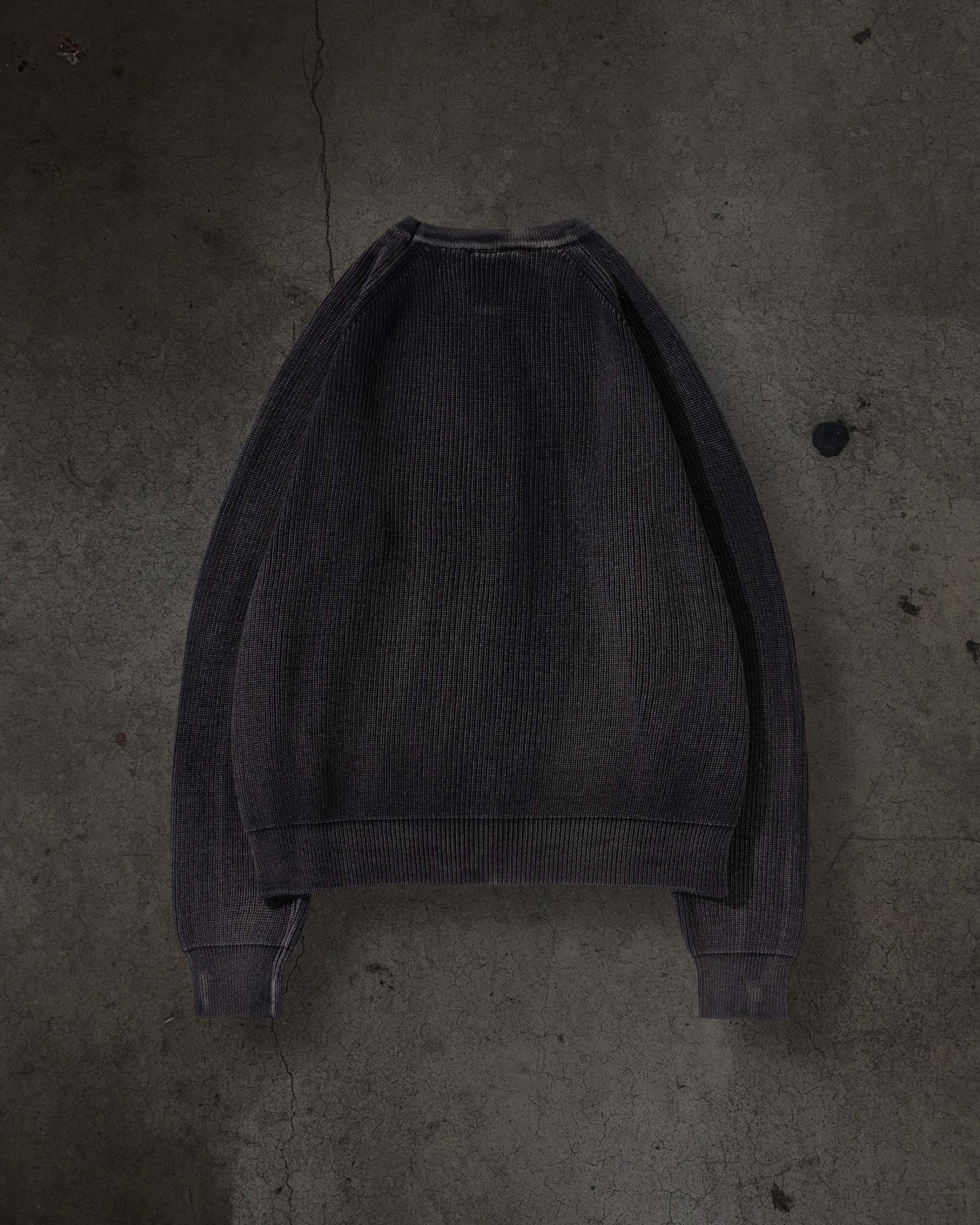 RIBBED KNIT SWEATER (COAL)-IYAMIUIO