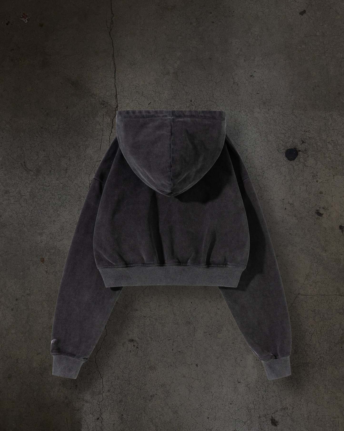 WOMENS CROPPED ZIP (COAL)-IYAMIUIO