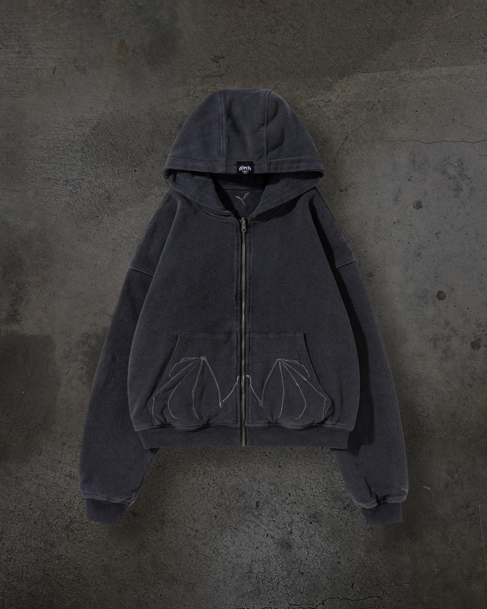 REVERSIBLE DITCH ZIPUP (COAL)-IYAMIUIO