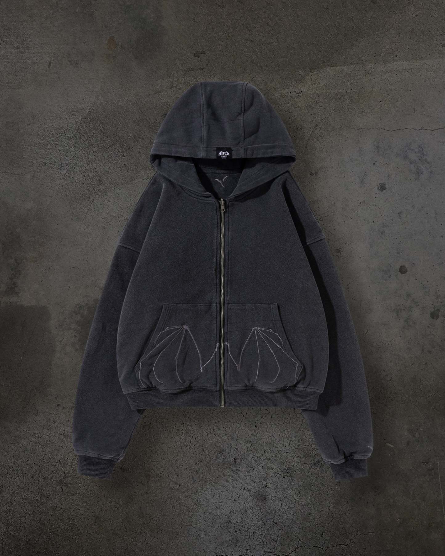 REVERSIBLE DITCH ZIPUP (COAL)-IYAMIUIO