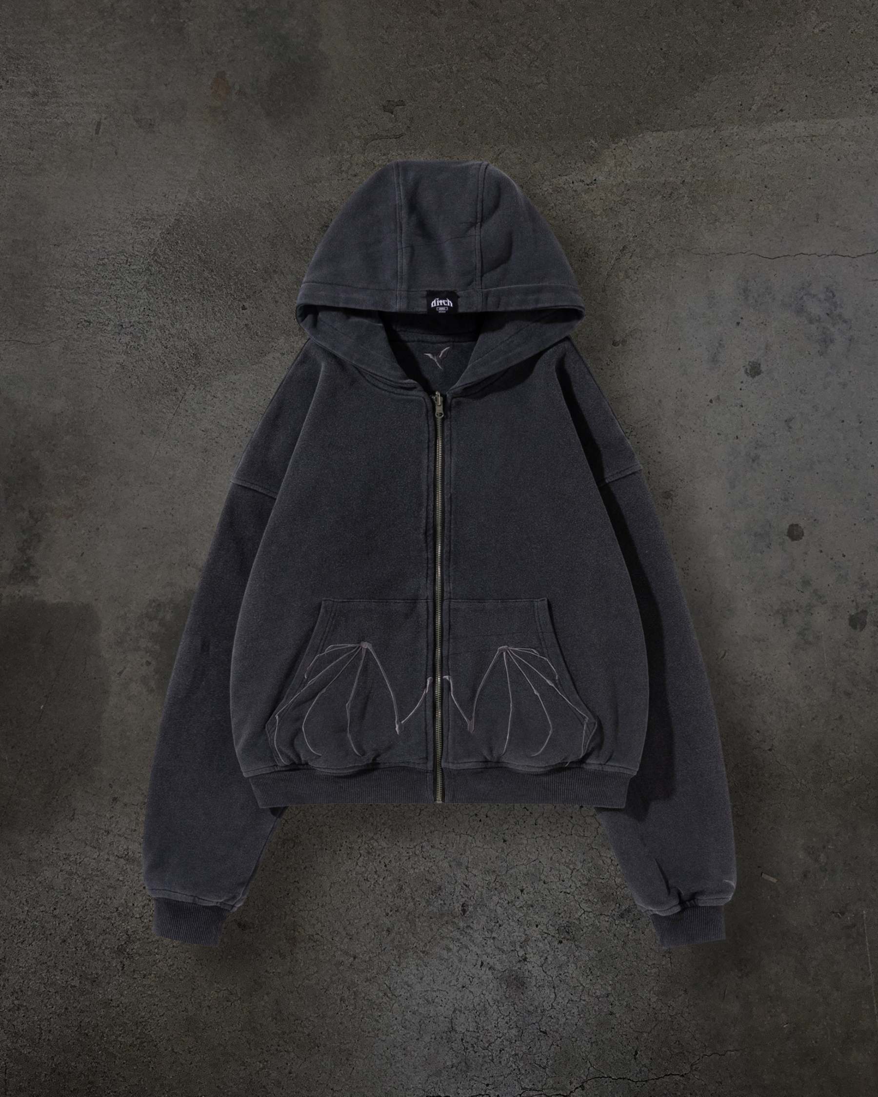 REVERSIBLE DITCH ZIPUP (COAL)-IYAMIUIO