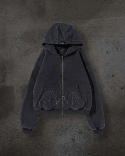 REVERSIBLE DITCH ZIPUP (COAL)-IYAMIUIO