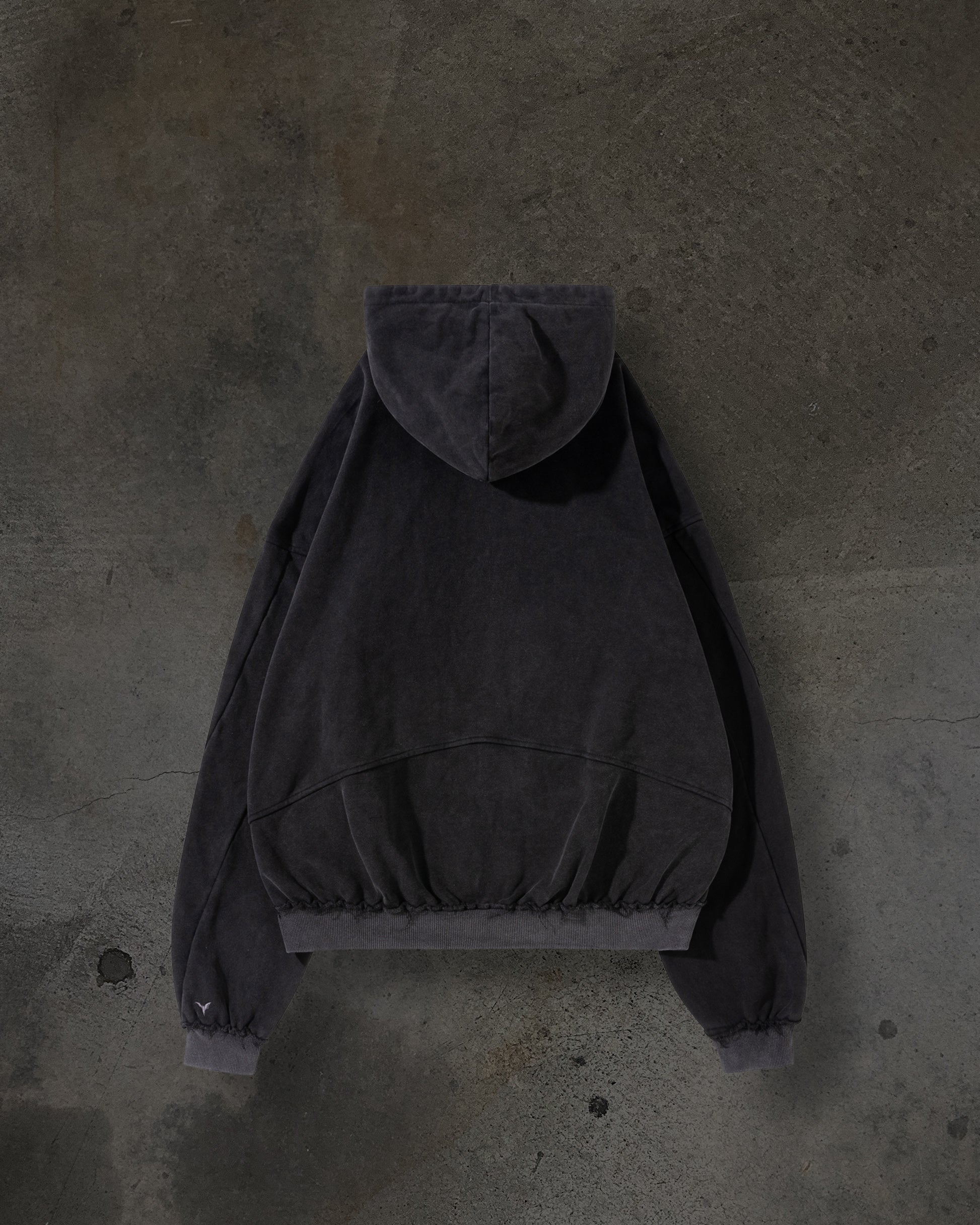 EMBROIDERED VINE ZIPUP (COAL)-IYAMIUIO