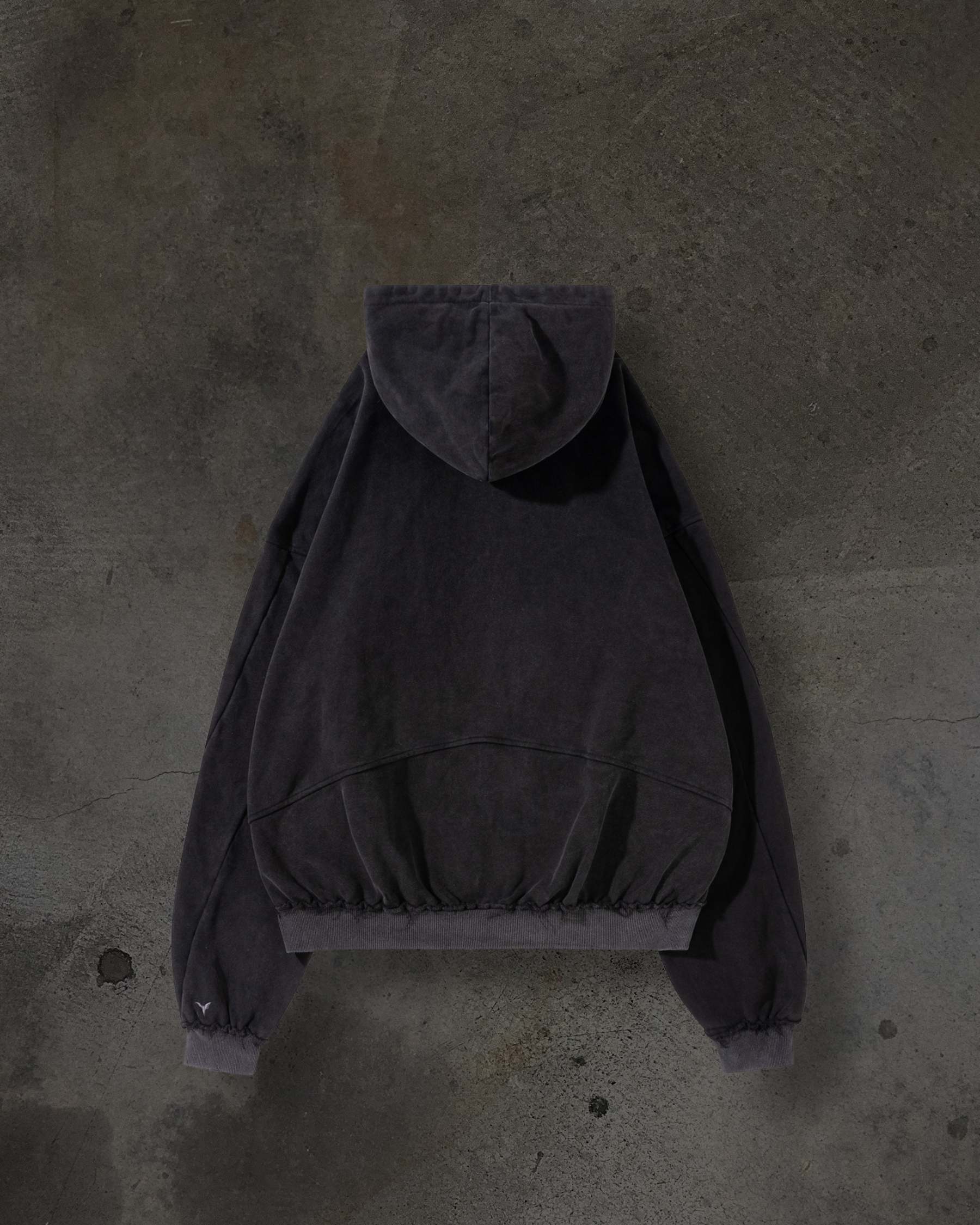 EMBROIDERED VINE ZIPUP (COAL)-IYAMIUIO