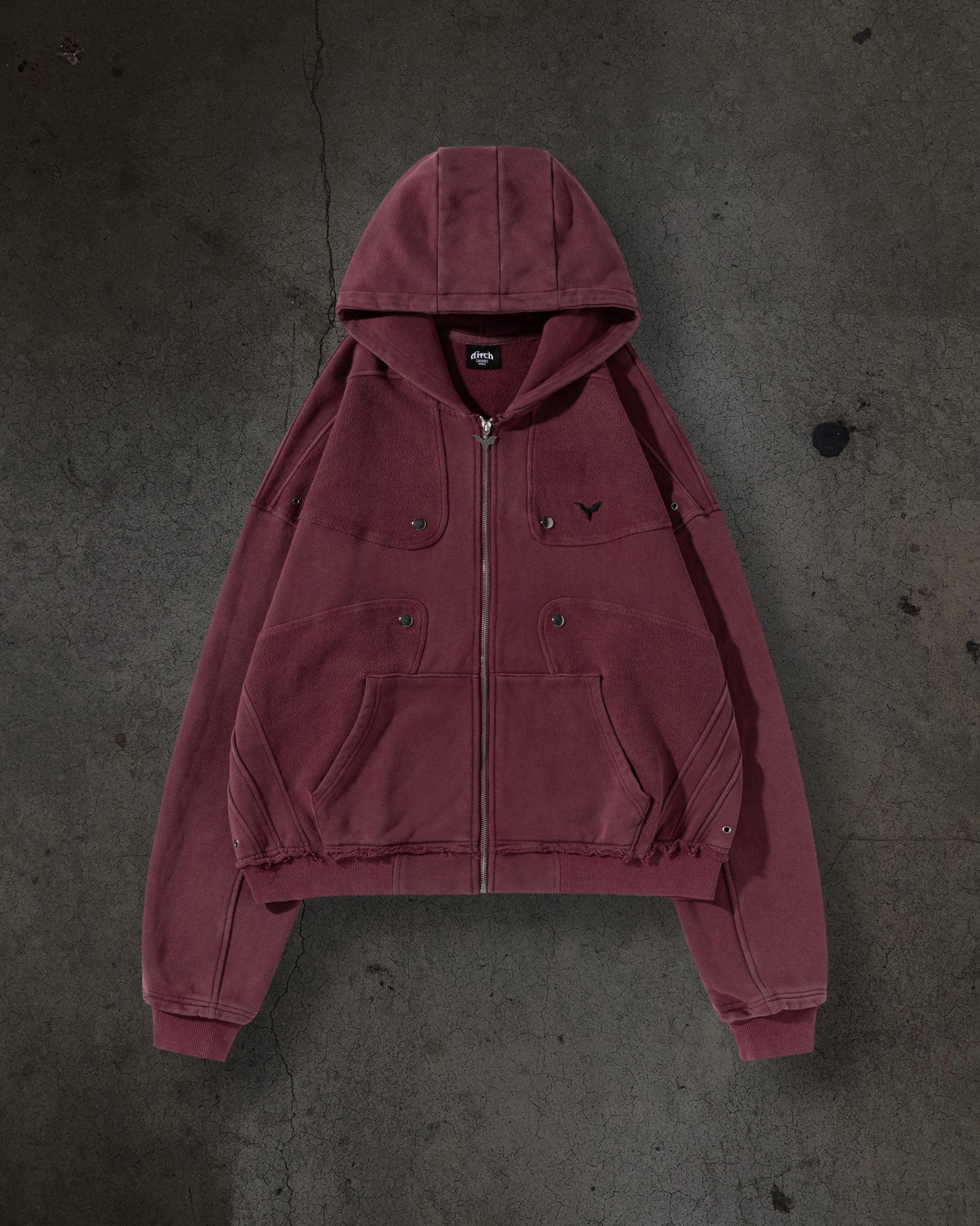 TRACK HOODIE (CRIMSON)-IYAMIUIO